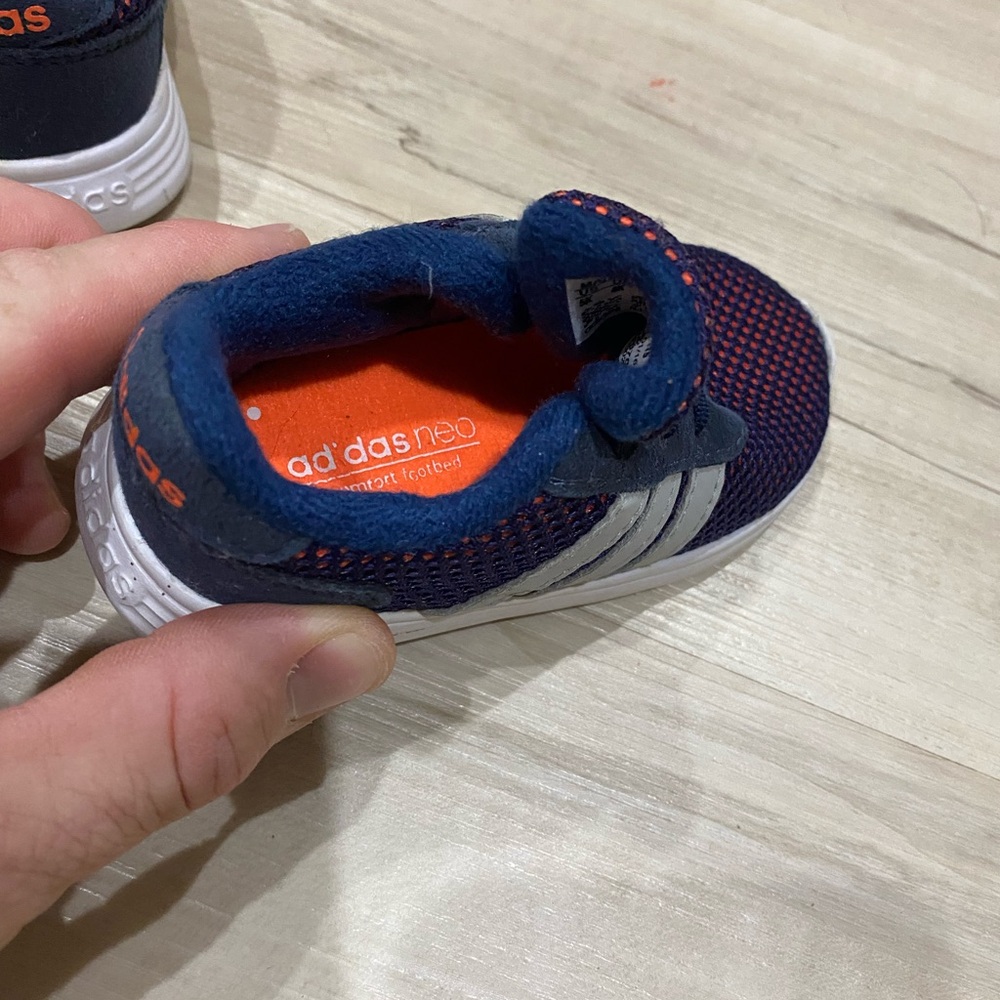 Adidas Kids Blue and Orange Shoes- Size 5K - Picture 7 of 8